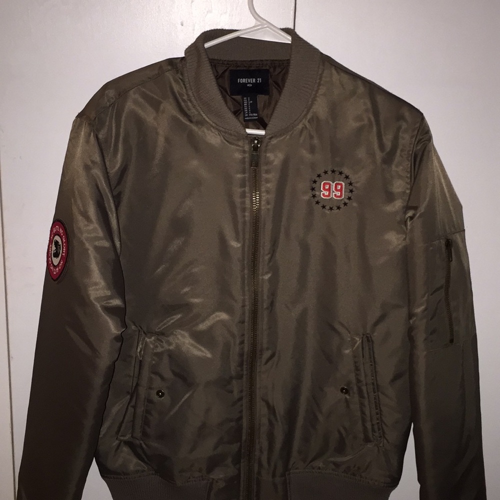 Brown bomber jacket